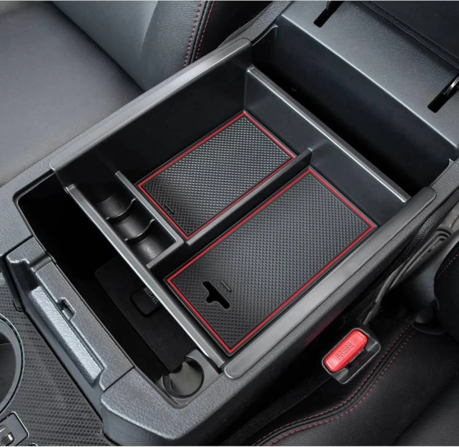 JDMcar ABS Black Center Console Organizer Tray for Toyota 4Runner (2010-2024) & Kia Telluride (2020-2024) - Armrest Storage Box Insert