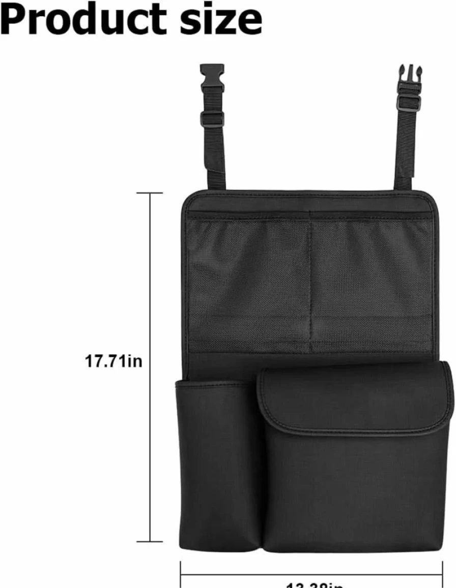 HZEL Car Trunk Organizer with 4 Detachable Compartments, Universal Backseat Storage Bag with Lids for SUV & Sedan, Space-Saving Auto Accessories