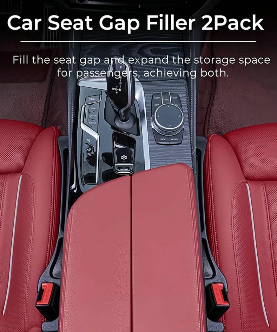 Swartisfad 2-Pack Universal Car Seat Gap Filler - Anti-Drop Storage Organizer for Side Seams