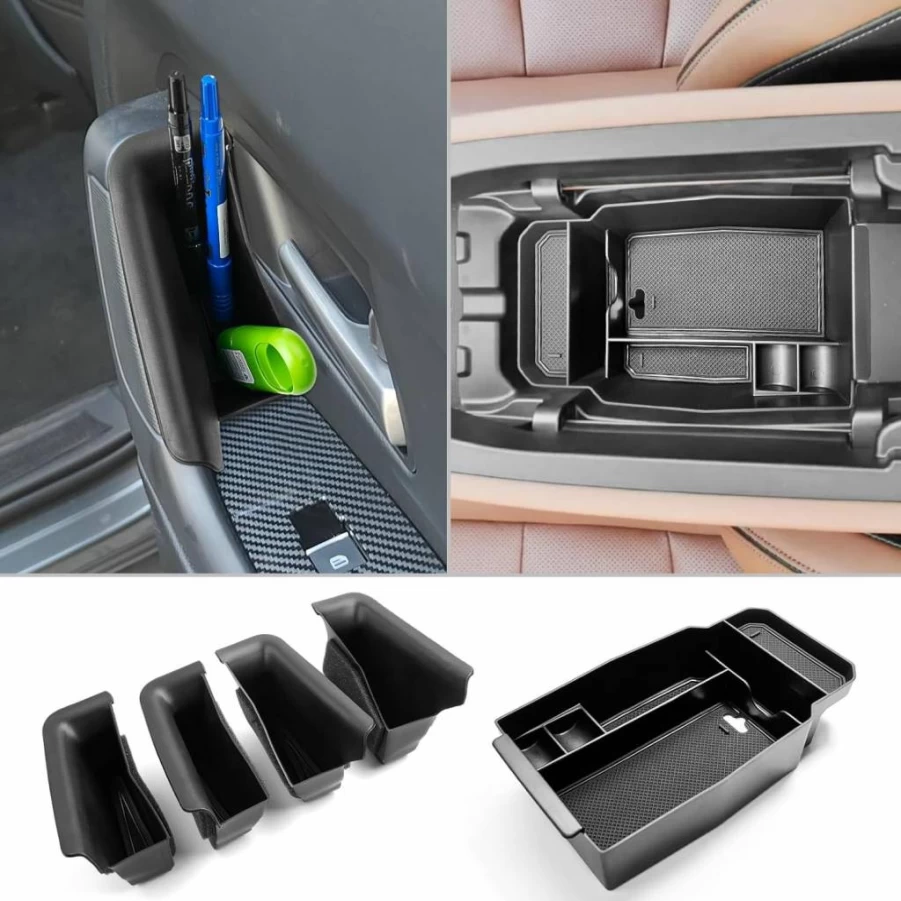 CDEFG Center Console Organizer Tray for Mazda CX-50 2023-2025 Models | Armrest Storage Box Accessory (Black)