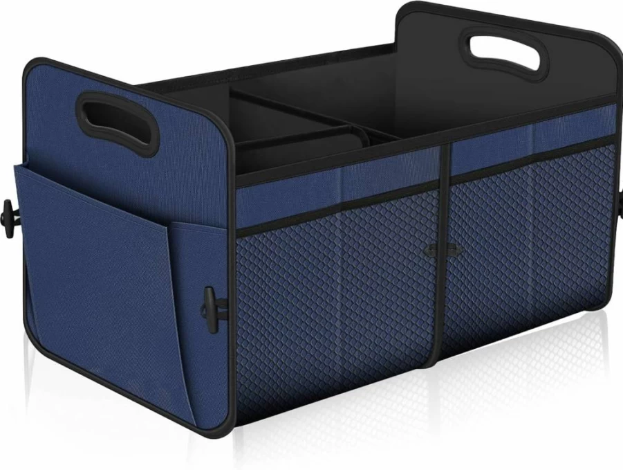 Femuar Collapsible Car Trunk Organizer - Large Capacity Waterproof Storage for SUV, Jeep, Sedan - Black Auto Accessories for Men & Women