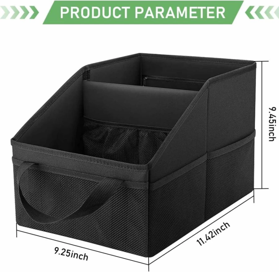 Ferianl Car Seat Organizer with Mesh Pockets, Collapsible Backseat Storage for Auto Front & Rear Consoles, Travel Car Organizer with Handles
