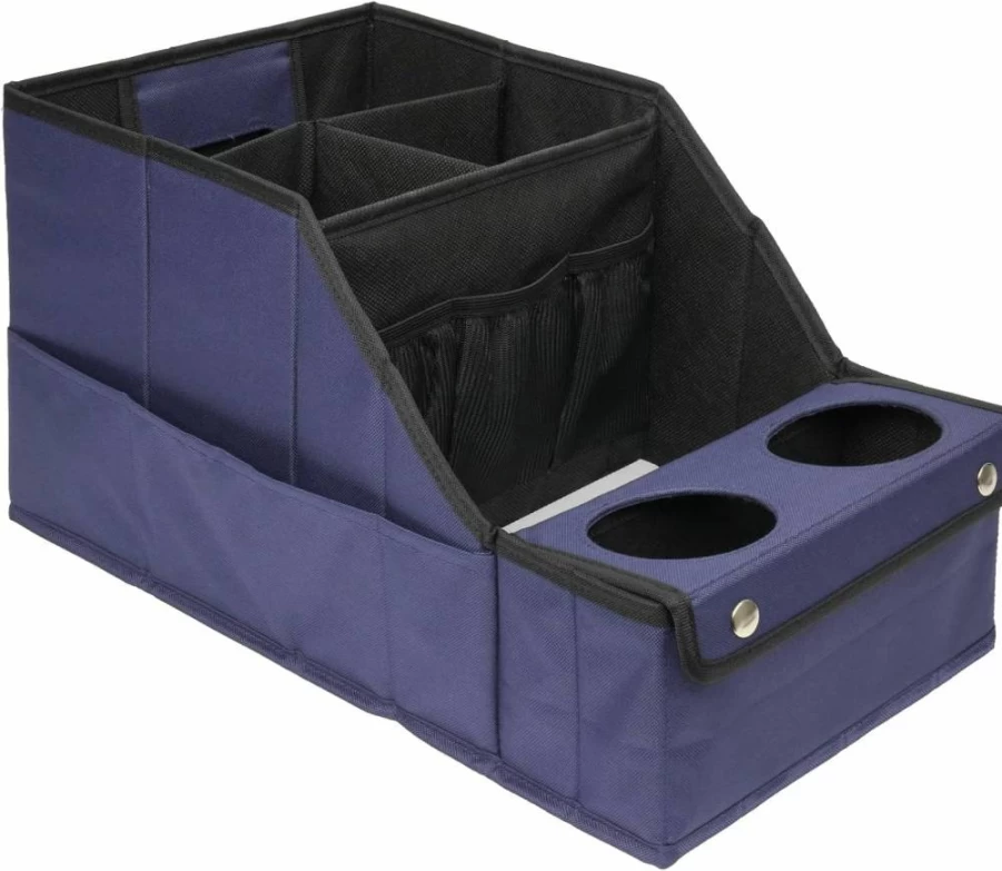 MULISOFT Green Car Seat Organizer - 11 Storage Compartments & 2 Cup Holders for Backseat Organization