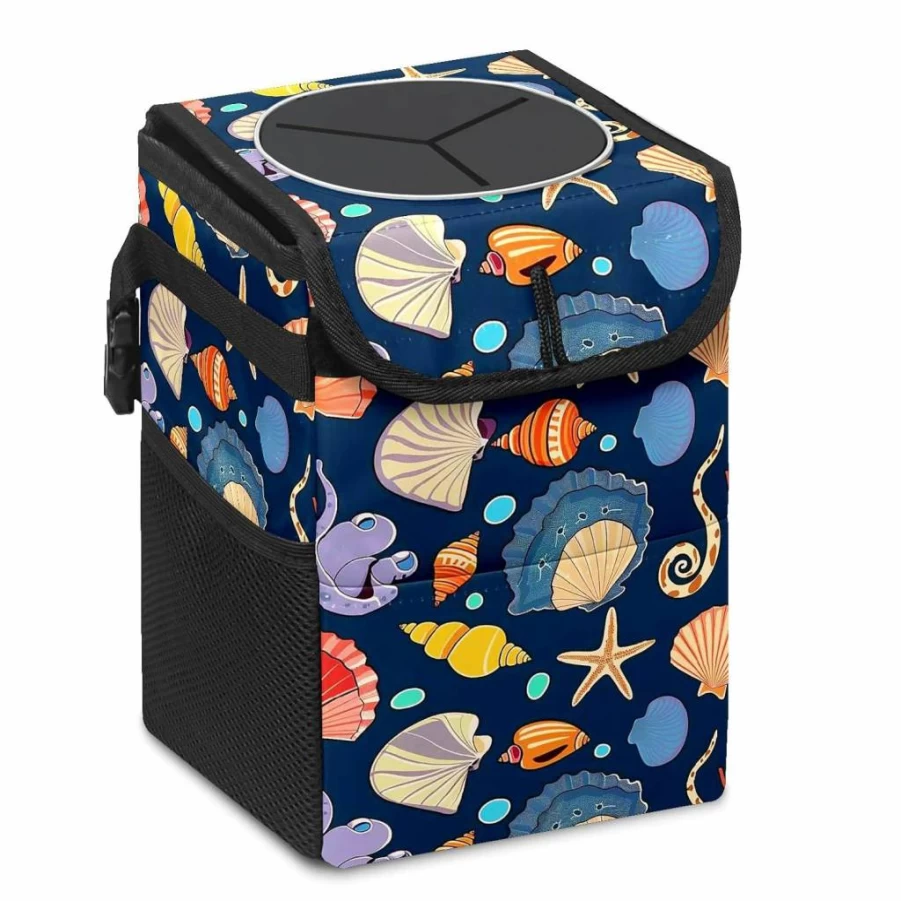 GVGHIDZ Car Trash Can - Waterproof, Portable Auto Garbage Bin with Large Capacity, No Installation Needed, Cactus Design Interior Car Organizer Accessory