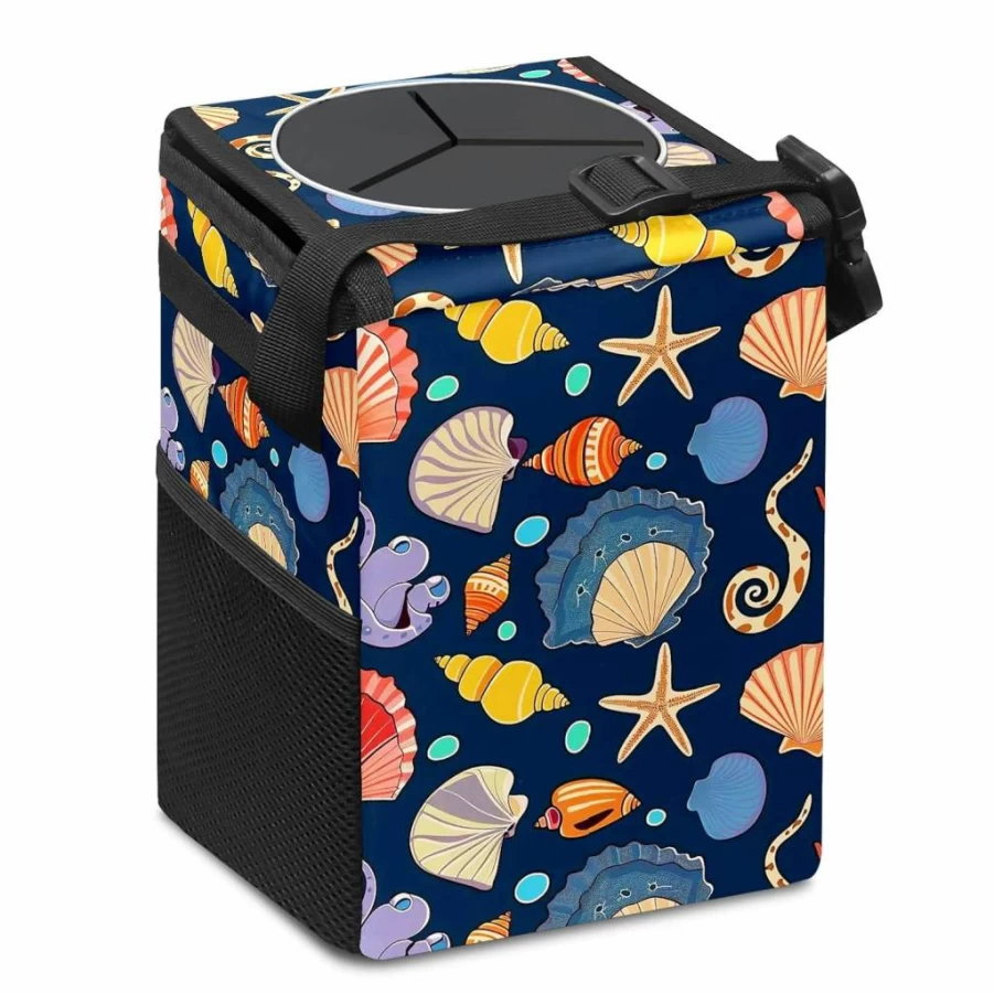 GVGHIDZ Car Trash Can - Waterproof, Portable Auto Garbage Bin with Large Capacity, No Installation Needed, Cactus Design Interior Car Organizer Accessory