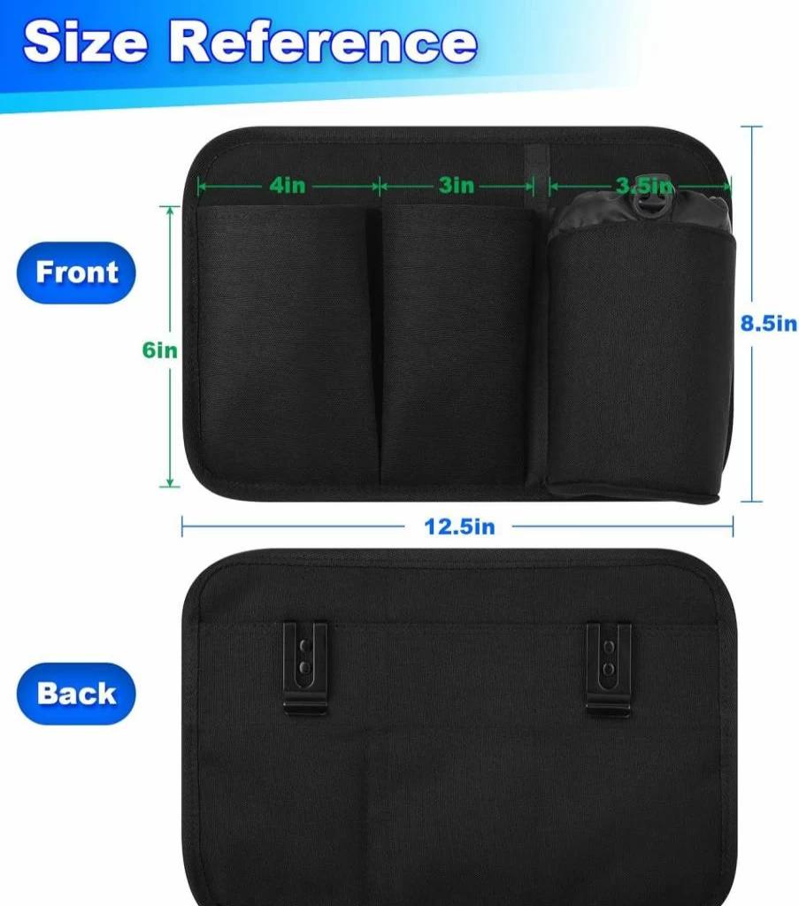 Cosmos Airplane Seat Organizer - Travel Essentials Holder for Water Bottle, Phone, Passport & Accessories - Flight Approved Seat Back Pocket Storage Bag