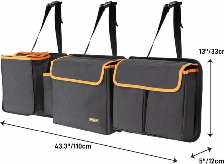 MARKSIGN Deluxe SUV & RV Trunk Organizer with Detachable Storage Modules and Built-In Cooler for Medium to Large Vehicles - Patent Pending