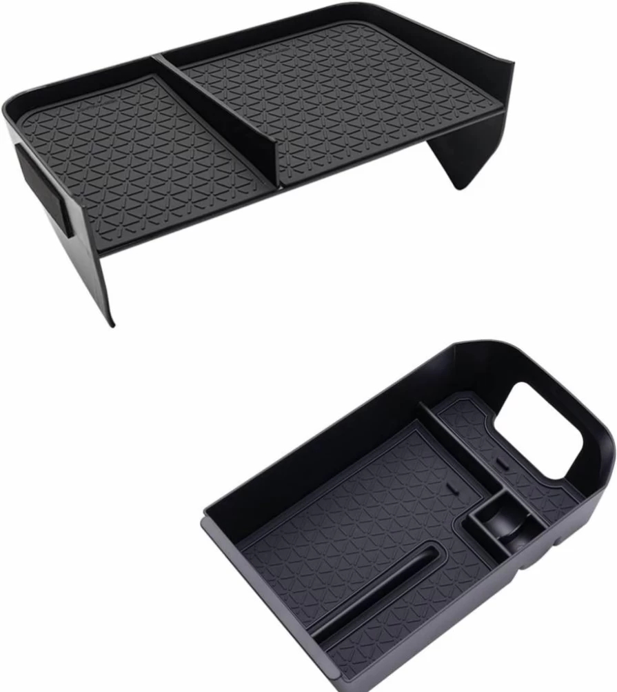 JDMcar Center Console Organizer for Toyota RAV4 2020-2025 Models - 2-Piece Storage Tray with Divider, Interior Accessories Upgrade