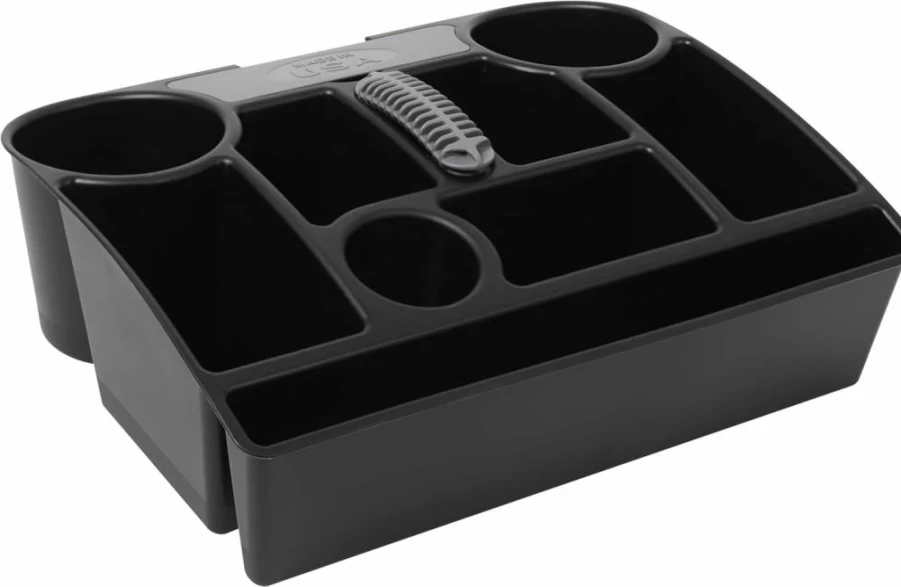 Moblorg Car Seat Organizer with 10 Compartments, 2 Cup Holders & Hidden Storage | Recycled Plastic Vehicle Storage Caddy | Fits Most Cars | USA Made