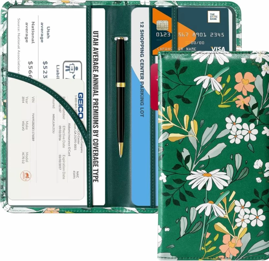 CoBak Car Document Organizer - Vehicle Glove Box Holder for Registration, Insurance Cards, Driver License & Essential Auto Accessories