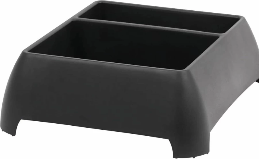 Moblorg Heavy Duty Storage Organizer - Black Recycled Plastic Bin for Car Trunk, Garage & Under Sink - Made in USA