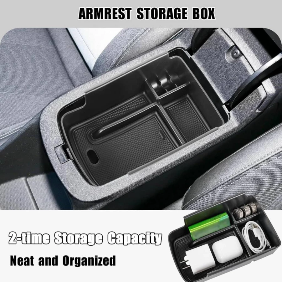 Neepiar Center Console Organizer for 2024-2025 Chevy Trax – Armrest Storage Box & Console Tray Insert – Custom Fit Interior Accessories