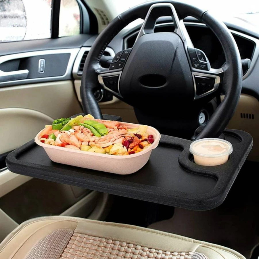 XXINDELL Steering Wheel Tray - Adjustable Car Desk for Eating, Working & Laptop Use, Universal Vehicle Organizer Fits Honda, Jeep, Nissan, Ford, Trucks & Vans