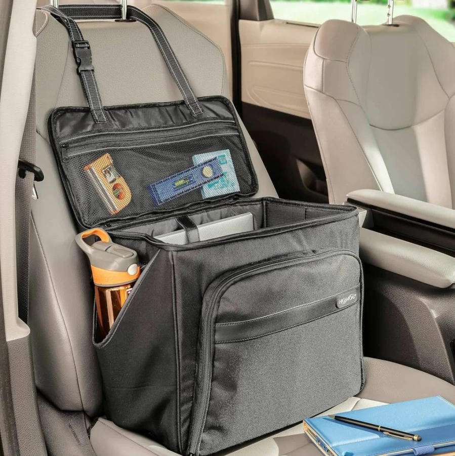 High Road Car Seat Organizer with Laptop Sleeve, Storage Compartments, Bottle Holders & Adjustable Strap for Vehicles, Trucks & Office Use