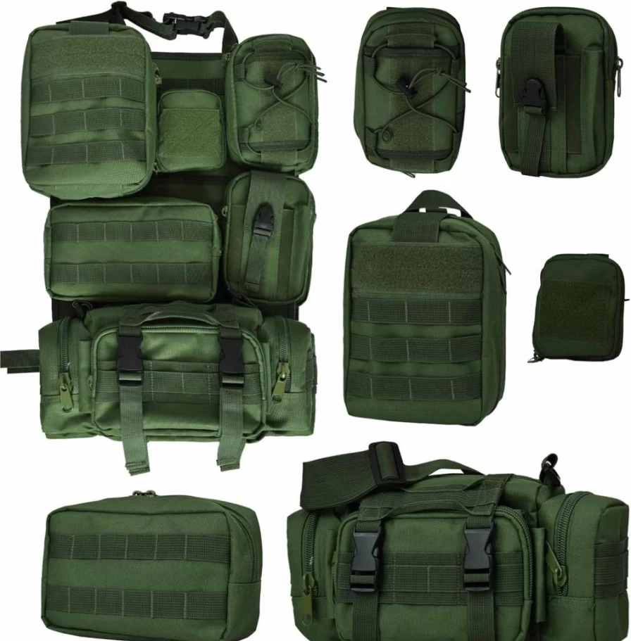 TVDARMO Tactical Car Seat Organizer with 6 Detachable MOLLE Pouches - Universal Fit for SUV, Truck, Jeep & Vehicle Back Protector