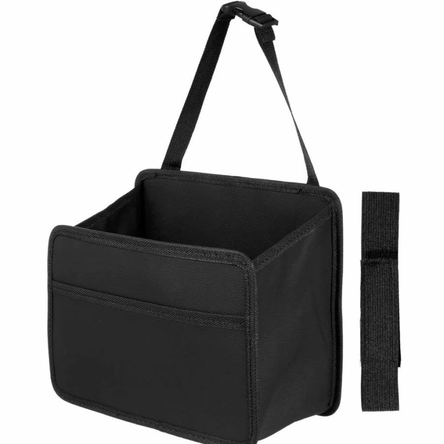 FUNOMOCYA Car Seat Organizer with Foldable Trash Can - Multi-Functional Backseat Storage Bag, Stylish & Easy Install, Large Capacity Auto Accessories