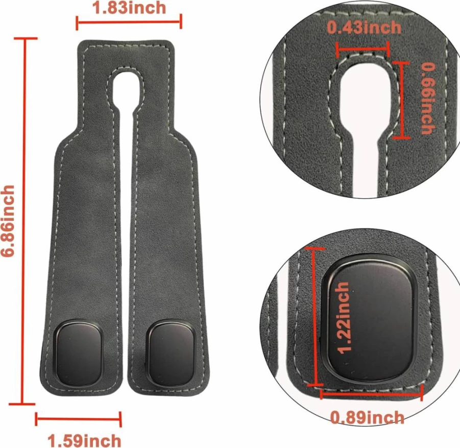 Amelity 2 Pack Brown Car Purse Hooks for Headrest - Heavy Duty Bag Holder for Car Seat, Purse, and Luggage Accessories