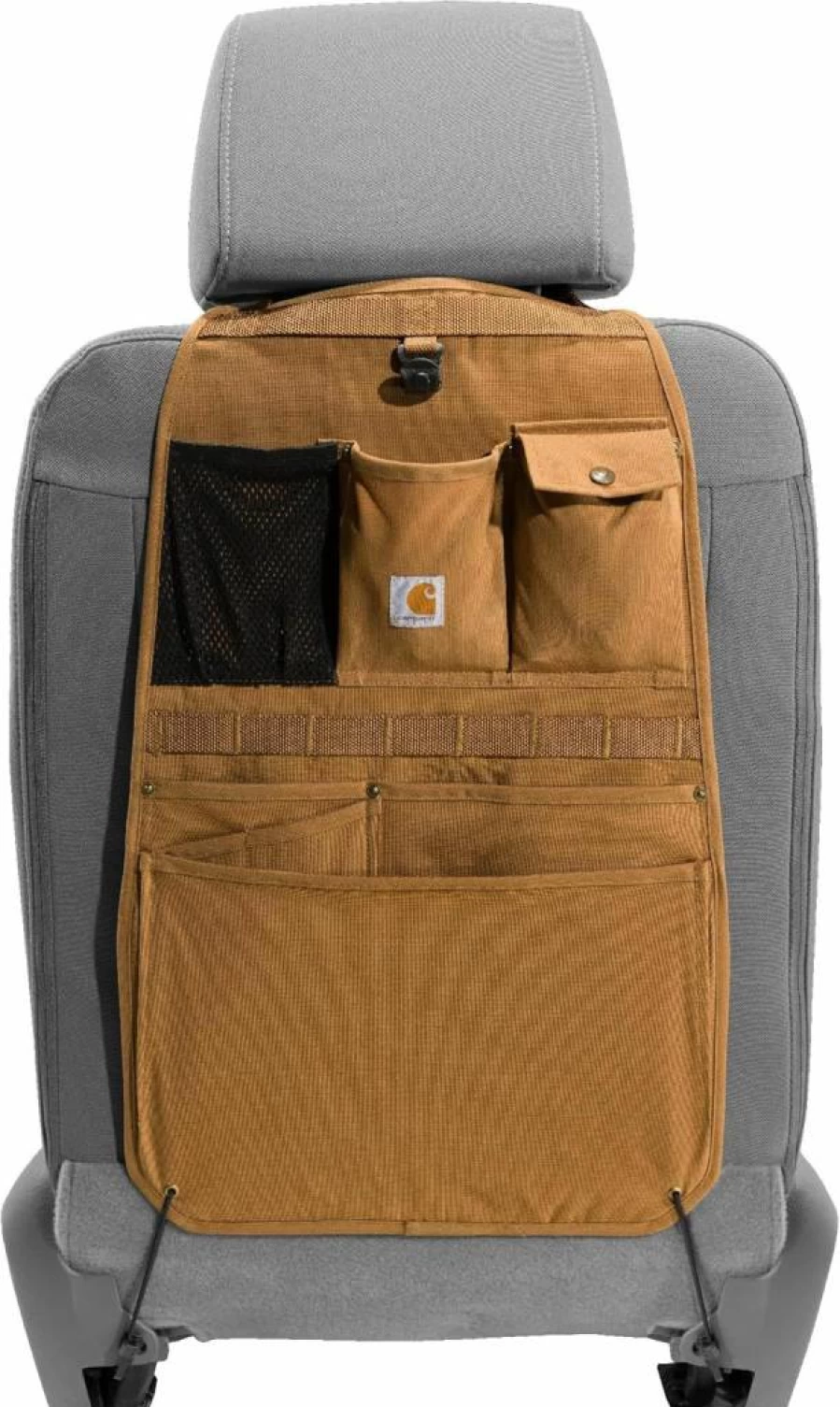 Carhartt Universal Seat Back Organizer - Durable Storage for Car, Truck & SUV - Gravel-Resistant One Size Fits All