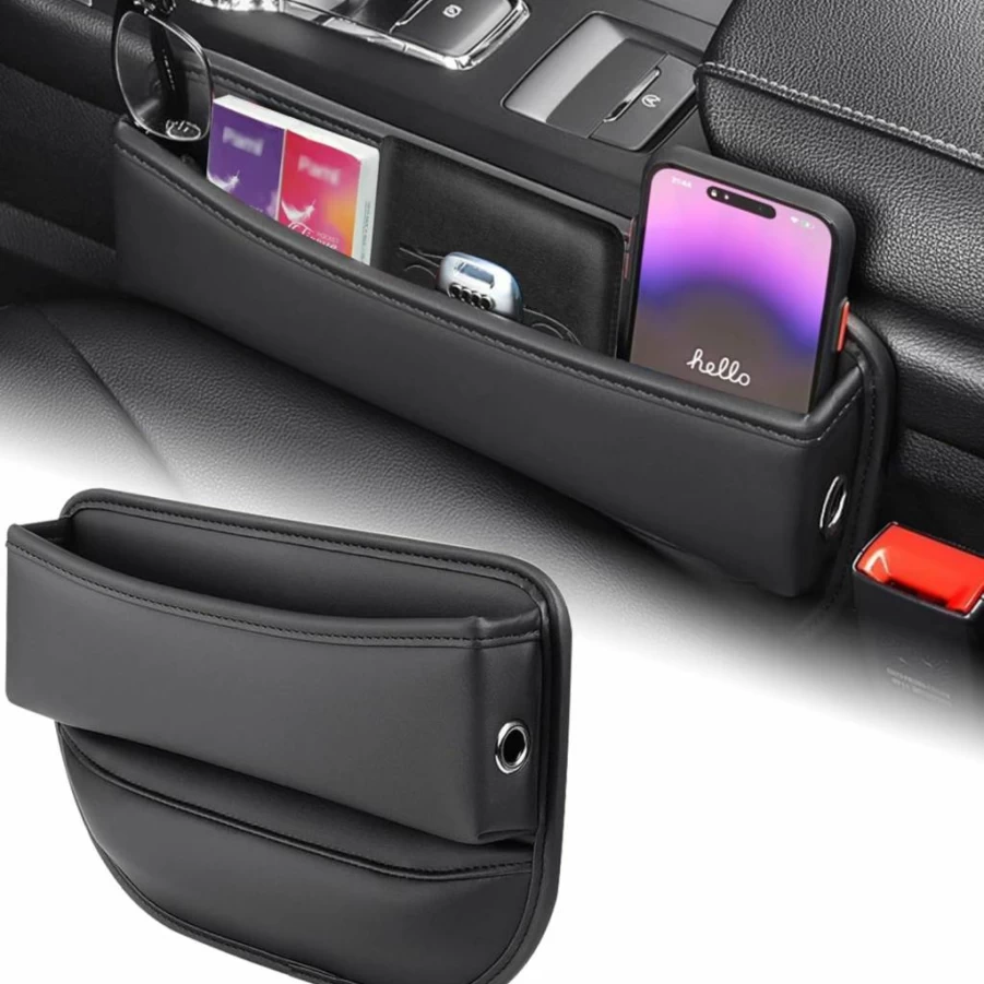 YLXGT Universal Car Seat Gap Filler Organizer - 2PCs Black Storage Solution for SUV Truck to Prevent Items Falling Between Seats and Console