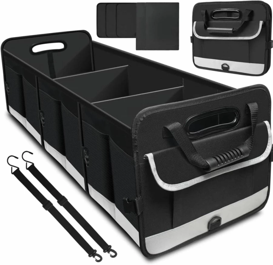 AOPHY 95L Waterproof Trunk Organizer for Car SUV Truck - Large Storage with Non-Slip Bottom & Retractable Straps - Portable Cargo Organizer for Men Women