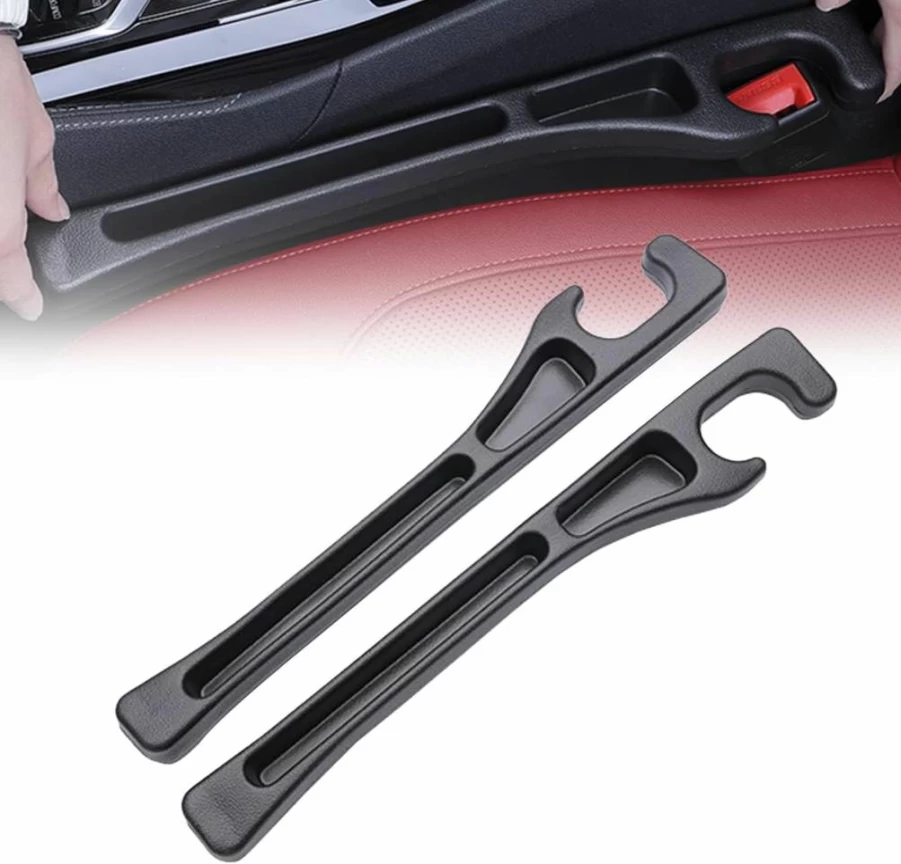 MAIYUE 2Pcs Car Seat Gap Filler Organizer - No Drop Seat Guard for Cars, Universal Fit, Black (2025 New Model)