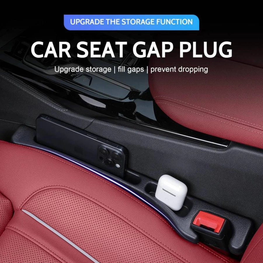 MAIYUE 2Pcs Car Seat Gap Filler Organizer - No Drop Seat Guard for Cars, Universal Fit, Black (2025 New Model)