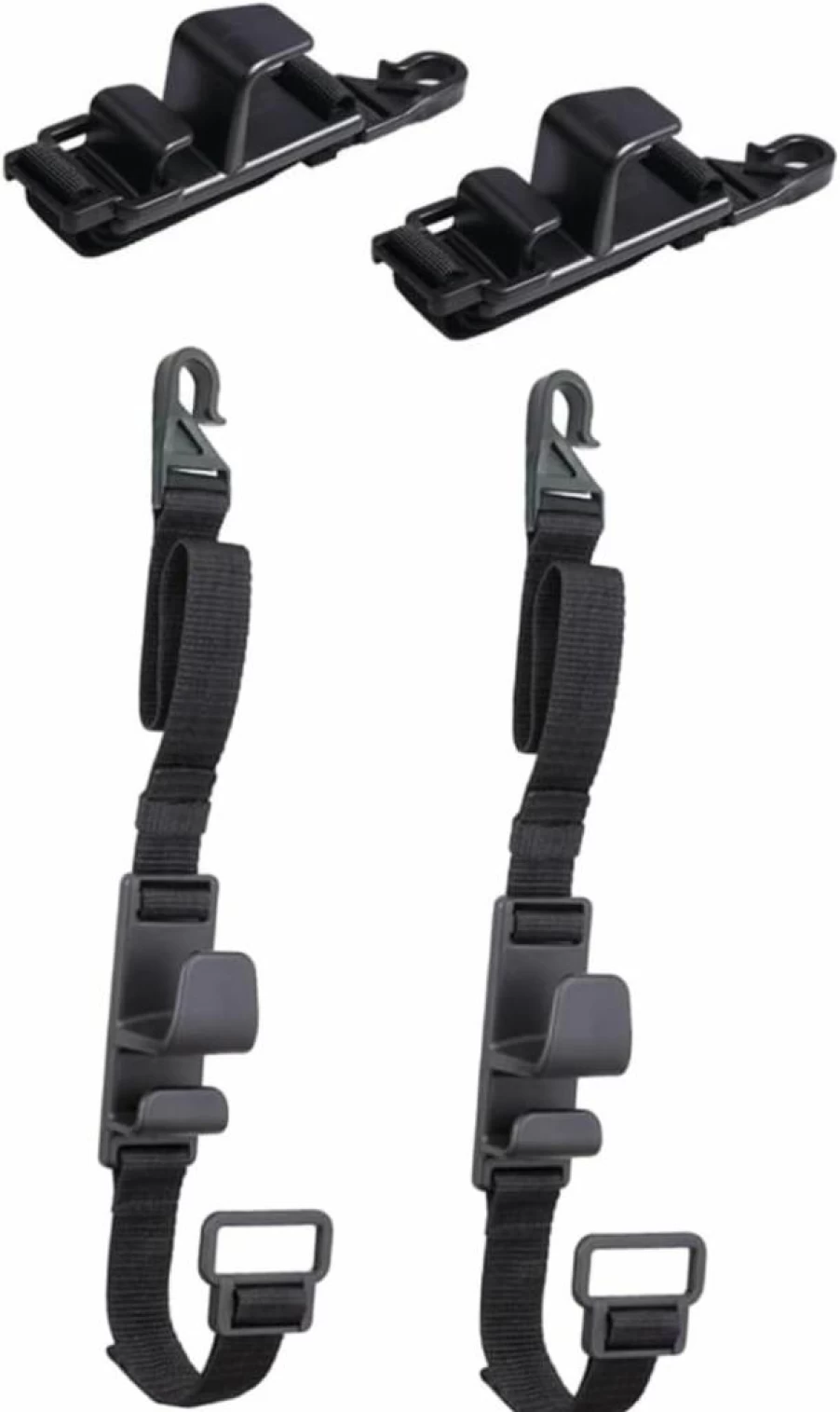 2Pcs FOYTOKI Adjustable Car Seat Hooks - Durable Black Backseat Hangers for Organizer, Storage & Securing Bags in Cars, SUVs