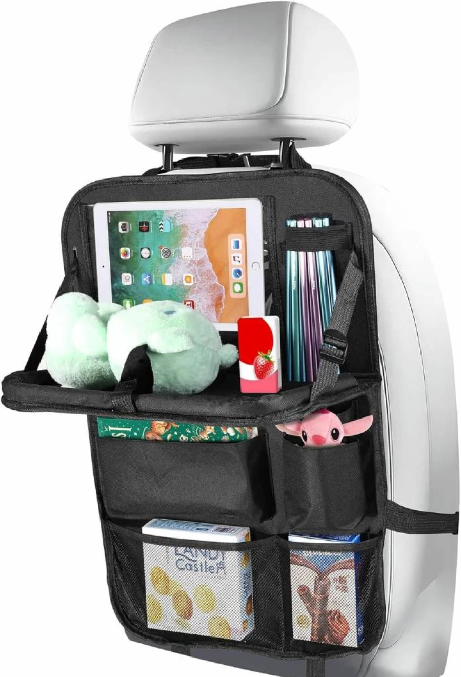 COFSODI Car Back Seat Organizer with Storage Pockets - Universal Vehicle Seat Protector for Kids, Travel Essentials & Road Trips - Durable Hanging Organizer for Trucks & SUVs