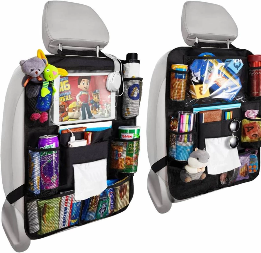 Reserwa Car Backseat Organizer with Tablet Holder, 8 Storage Pockets for Toys, Snacks & Essentials, Universal Fit Vehicle Seat Gap Organizer