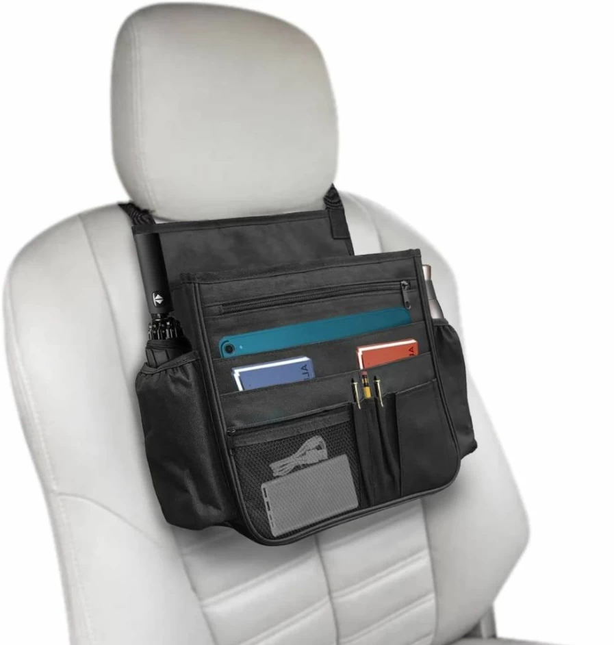 Boczif Car Seat Organizer with Multiple Pockets, Cup Holders & Laptop Compartment - Hanging Backseat & Front Seat Storage for Office, Kids, Truck Accessories