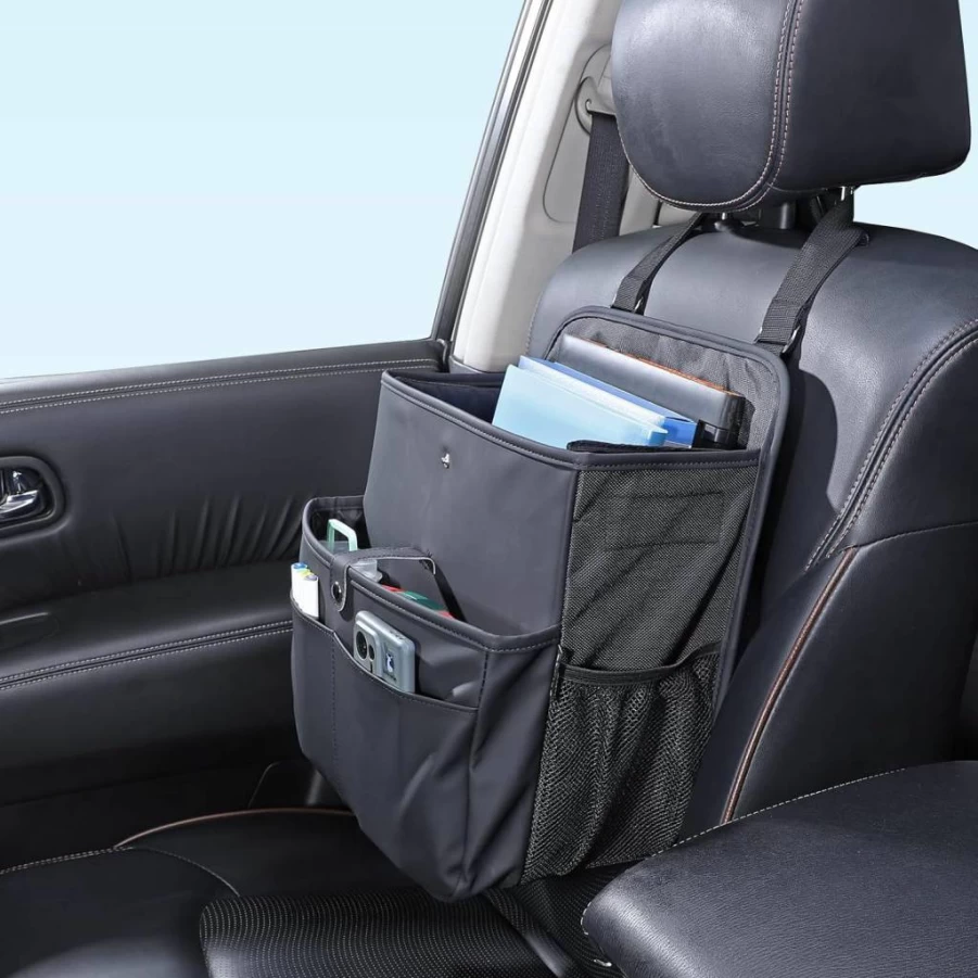 TAIKOO Universal Car Seat Organizer - Hanging Storage for Laptops, Tablets, Files & More, Fits Most Cars, Trucks, Vans Front & Back Seats