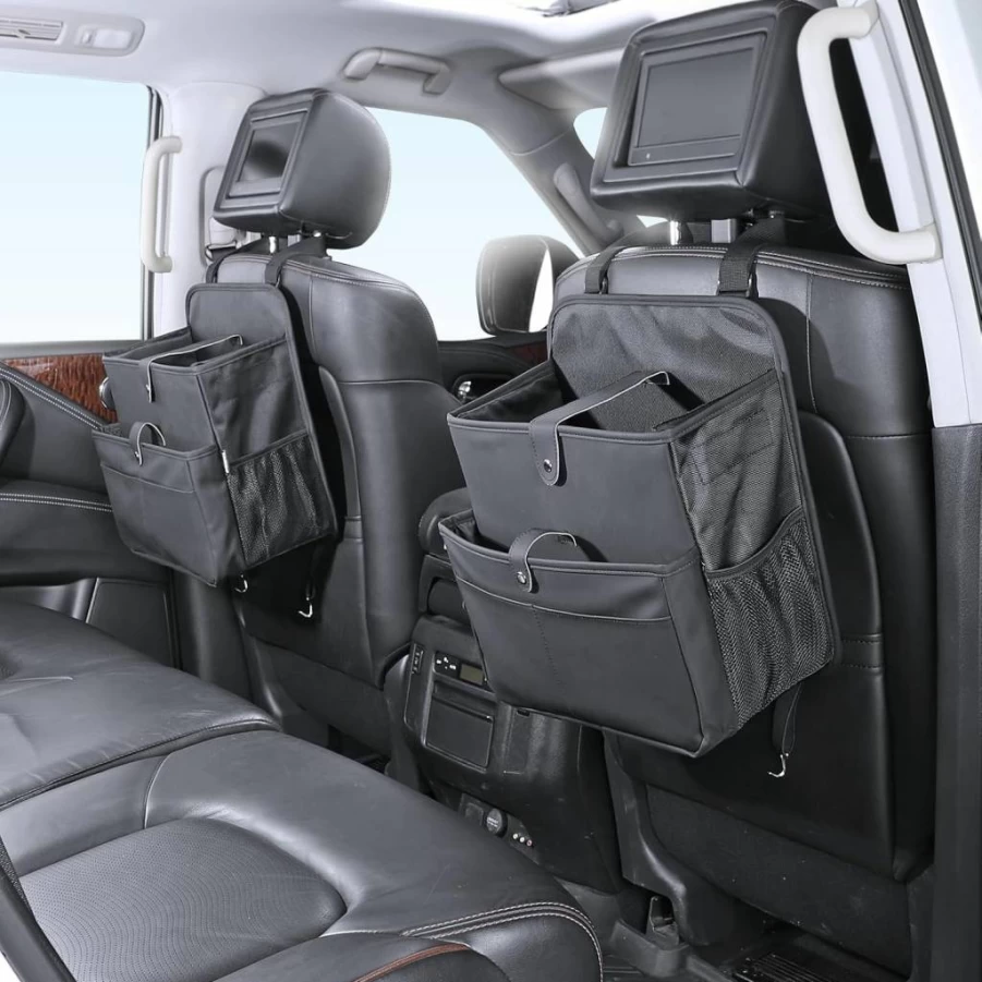 Sposuit 70L Collapsible Car Trunk Organizer with 11 Pockets, Reinforced Handles & Durable Storage for SUV Grocery Cargo (Blue)