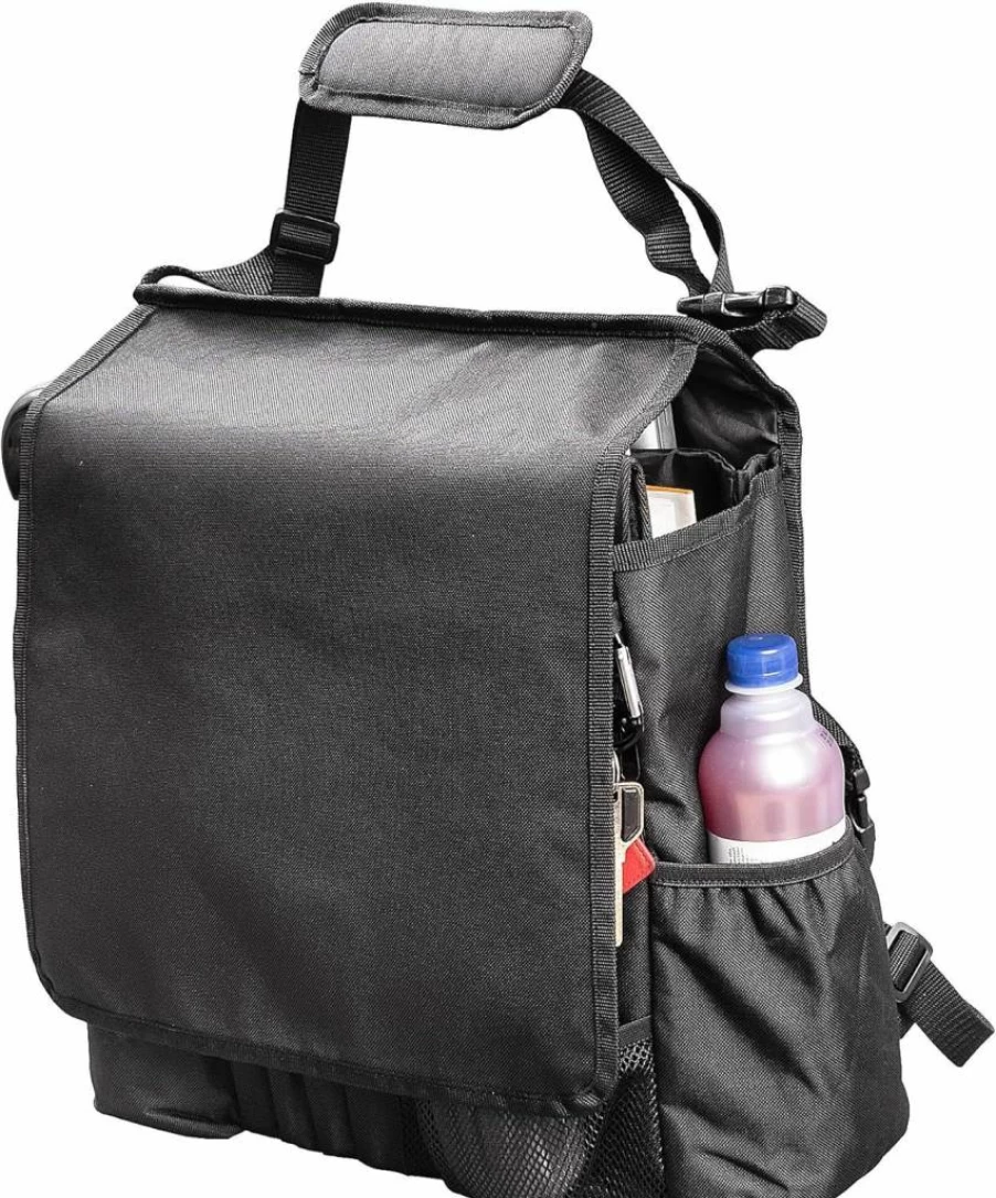 FoxBox Universal Car Seat Organizer with Laptop Storage - Adjustable Straps for Driver, Passenger, or Back Seat - Ideal for Police, Office, Travel & Truck Accessories