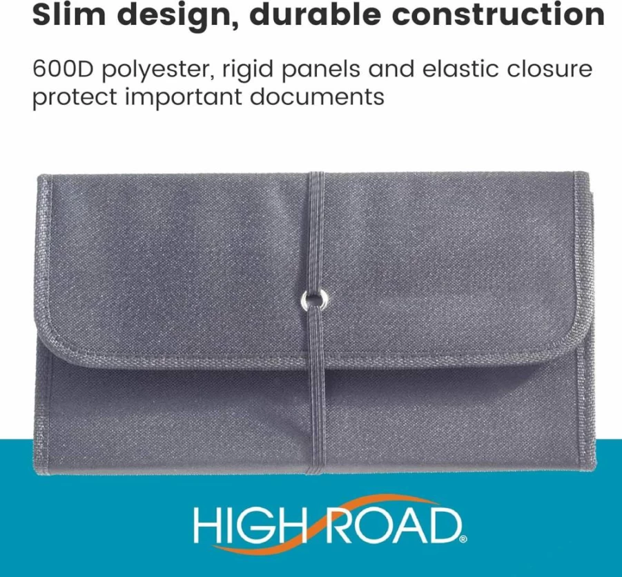 High Road Car Glove Box Organizer - Expandable Document Holder for Insurance, Registration & Paperwork with Card Pockets - Front Seat Storage Solution