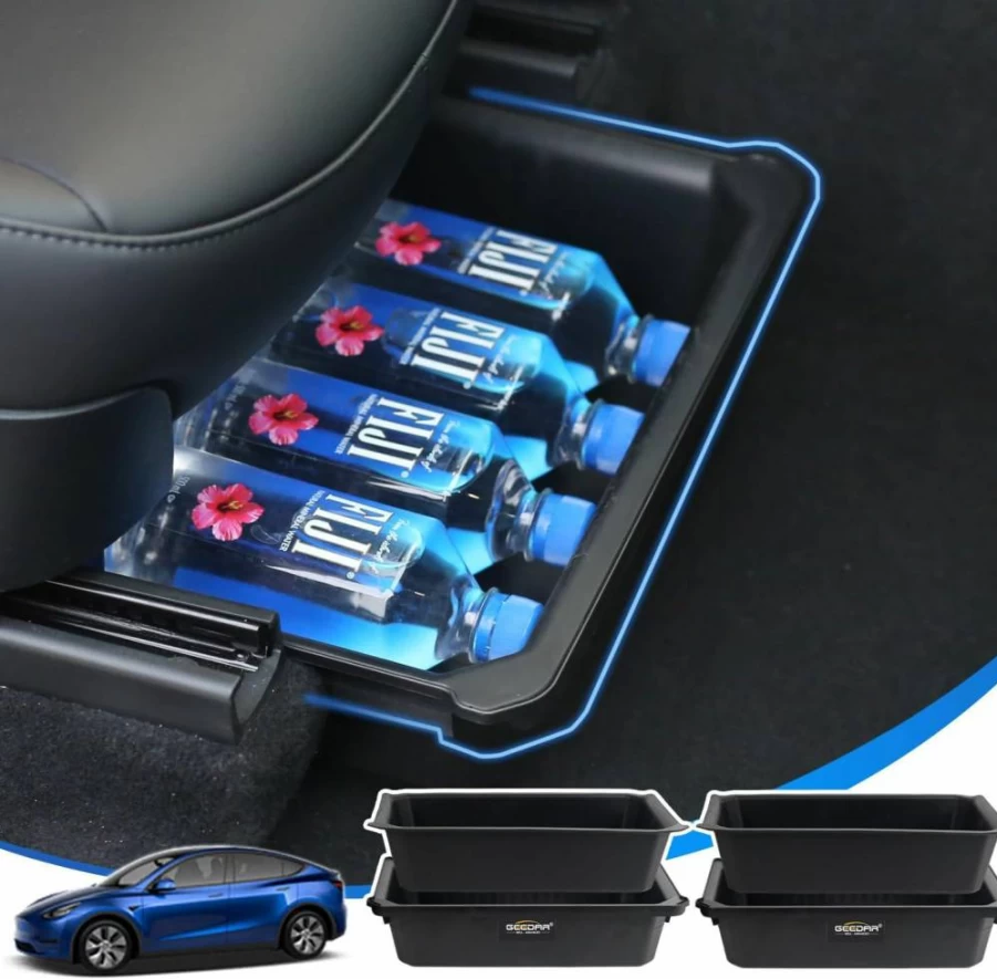 GEEDAR Underseat Storage Organizer for Tesla Model Y 2025 (Juniper Refresh) - Hidden Washable Front Compartment, Car Accessories for New Model Y