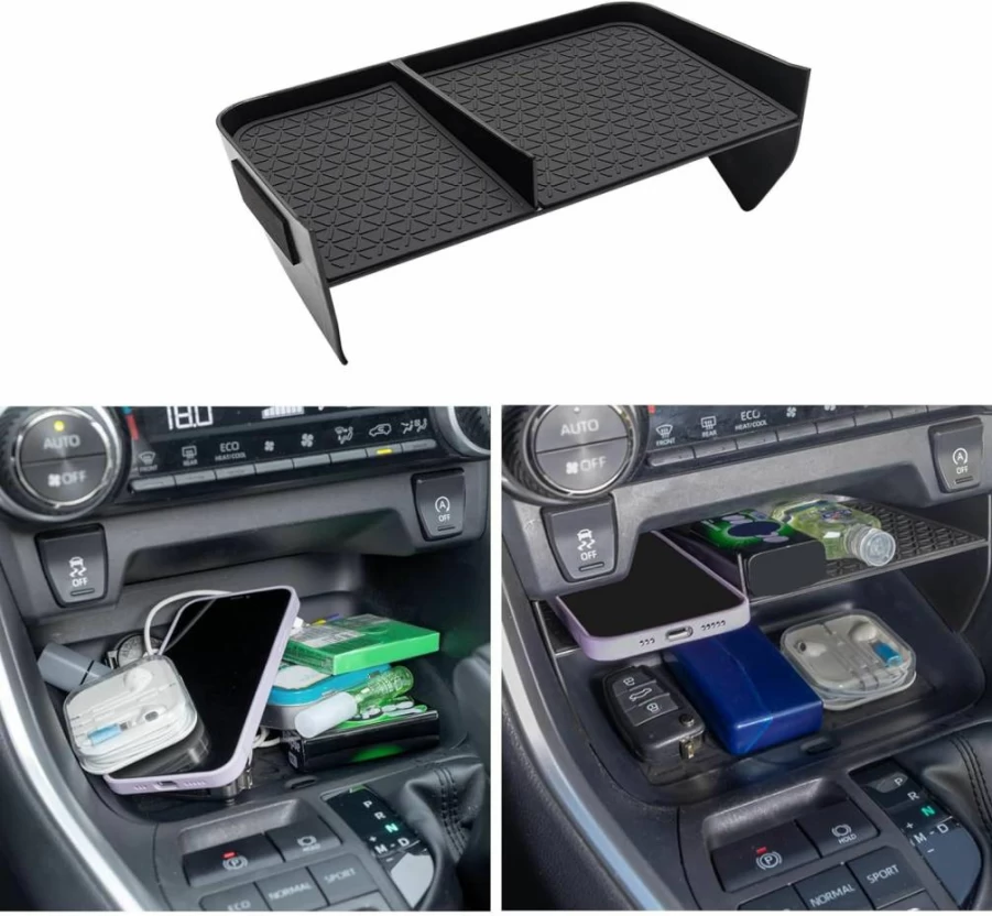 JDMcar ABS Center Console Organizer Tray for Toyota RAV4 2019-2025 & RAV4 Prime 2021-2025 - Gear Shift Secondary Storage Box