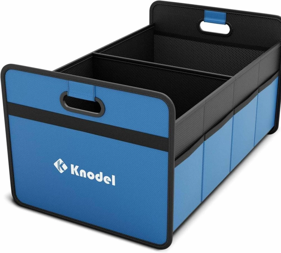 K KNODEL Foldable Car Trunk Organizer with Reinforced Handles - Portable Automotive Storage for SUV, Sedan & Truck (Small, Black)