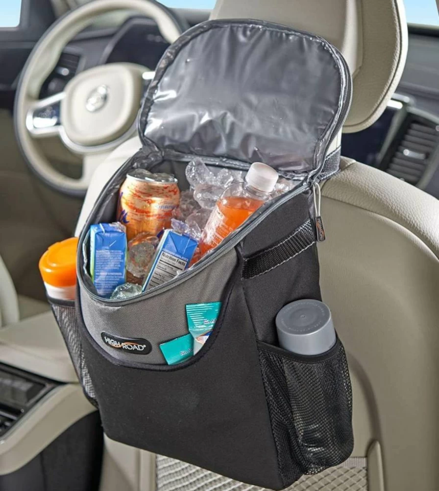 High Road Insulated Car Cooler Bag - Soft-Sided Travel Cooler for Hot & Cold Food, Drinks with Storage Pockets & Bottle Holders for SUV, Truck, Van