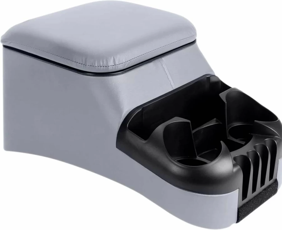 Moblorg Black Center Console Organizer for Truck Bench Seats – Medium Size, Vehicle Storage, Made in USA