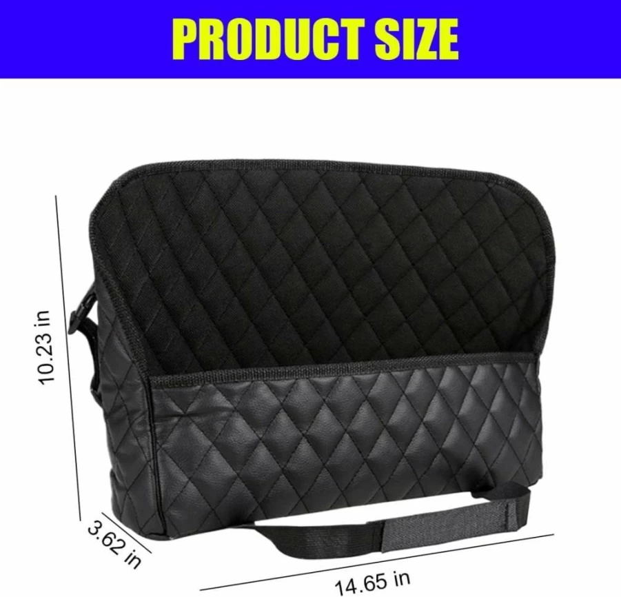 LHDOS Car Seat Gap Organizer - Universal Leather Storage Pocket for Handbags, Phones & Accessories, Backseat Barrier for Kids/Pets, Front Seat Console Holder