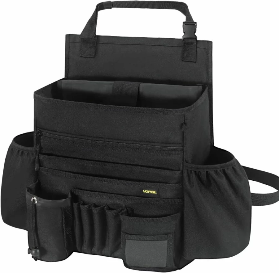 VOPQL Car Seat Organizer with Multi-Compartment Storage, Universal Fit for Cars, Trucks & Vans, Front & Back Seat Organizer for Law Enforcement, Travel & Truck Accessories