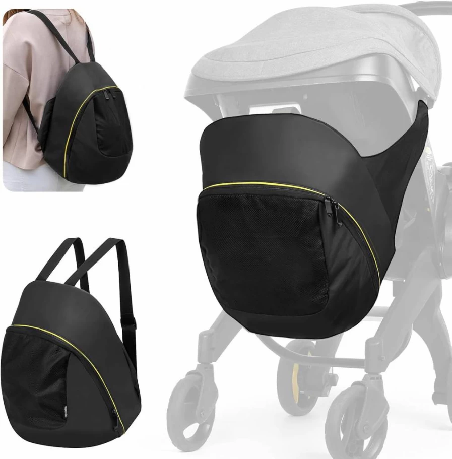 Minne Baby Stroller Organizer Bag – Large Capacity Diaper Backpack for Doona Car Seat, Wearable & Easy Access Zipper Design, All Day Travel Essentials Storage