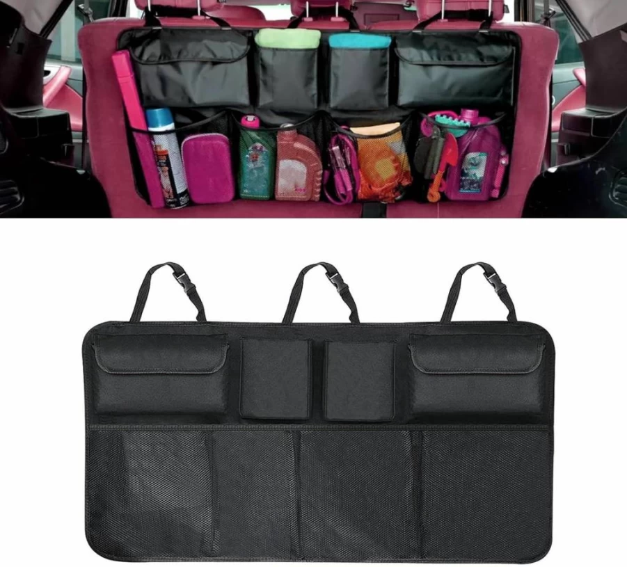 Ferianl Car Trunk Organizer - Large Hanging Storage Bag for SUV, Truck, Van | Foldable Back Seat Cargo Organizer with Multi-Pockets | Durable Auto Accessories