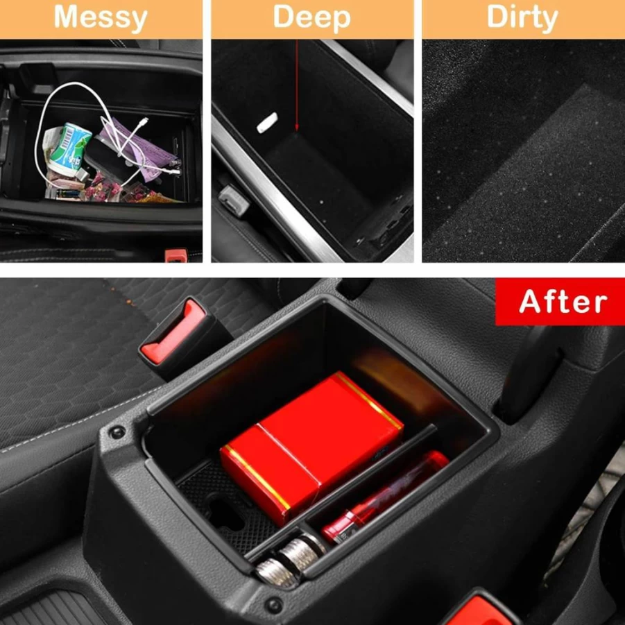 TTCR-II Center Console Organizer Tray for Volkswagen Tiguan (2018-2024) & VW Taos (2022-2024) - Custom Fit Storage Box Accessory