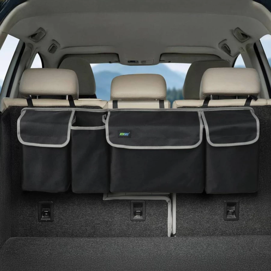 JOYSKY Car Backseat Organizer - Large Capacity Hanging Trunk Storage for SUV, Space-Saving Vehicle Accessories