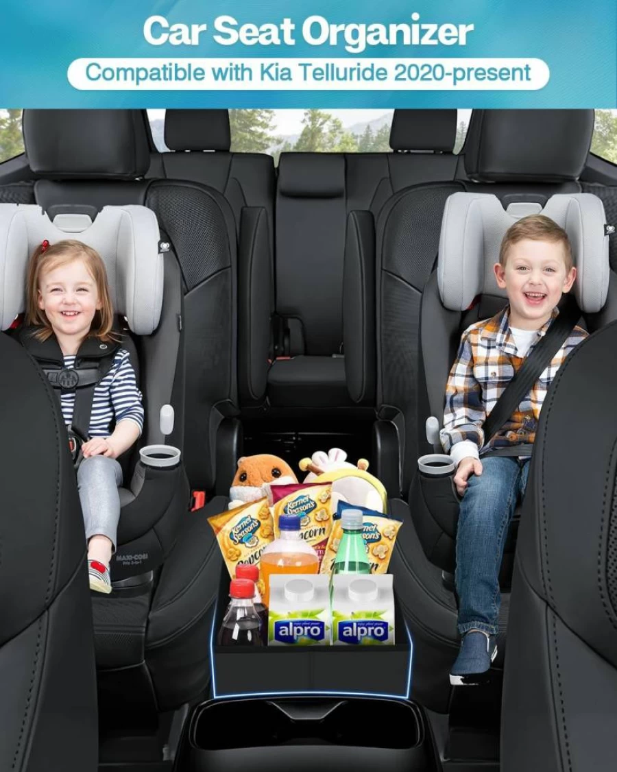 Mixsuper Liner Car Seat Organizer for Kia Telluride 2020-2025 - Backseat Storage Box for Toys, Baby Supplies & Travel Accessories